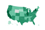 A map showing commitments to electric school buses across the U.S.