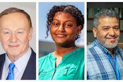 Harold Wimmer, Solyana Mesfin and Gil Rosas, co-chairs of the ESB Initiative Advisory Council